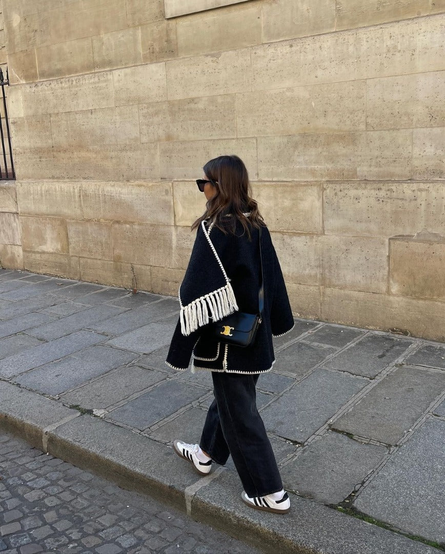 Isabelle | Gebreide Jas met Franje