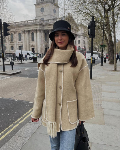 Isabelle | Gebreide Jas met Franje