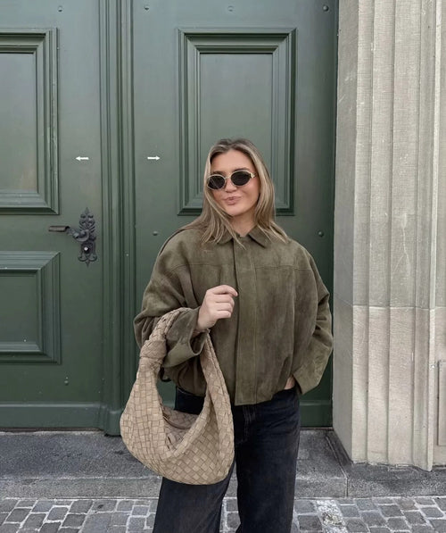 Mila Oversized Suede Jacket